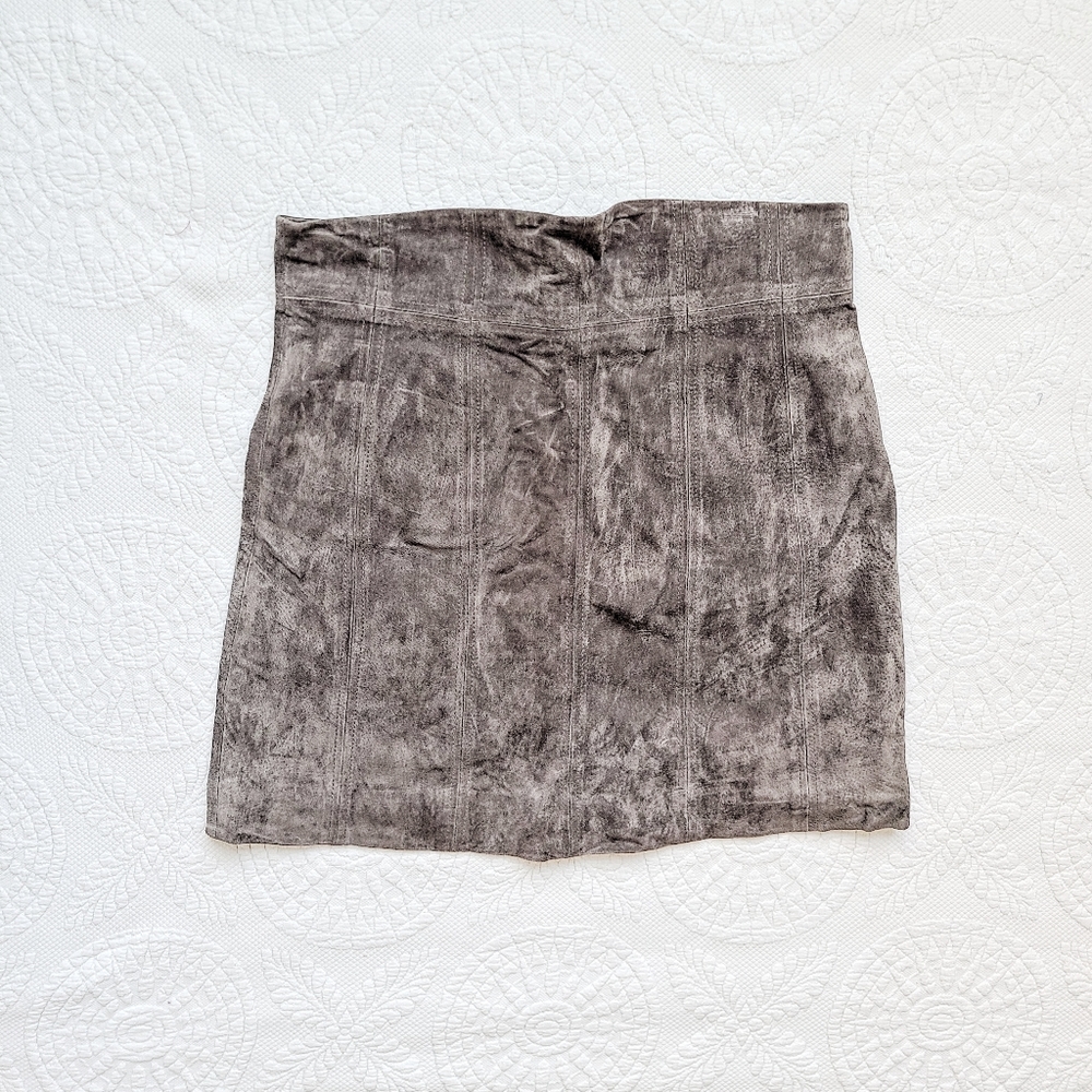 Express Genuine Suede Mini Skirt